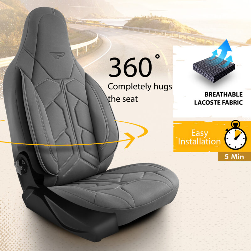 CARAVAN SEAT COVER MODEL ONE GRAY 02