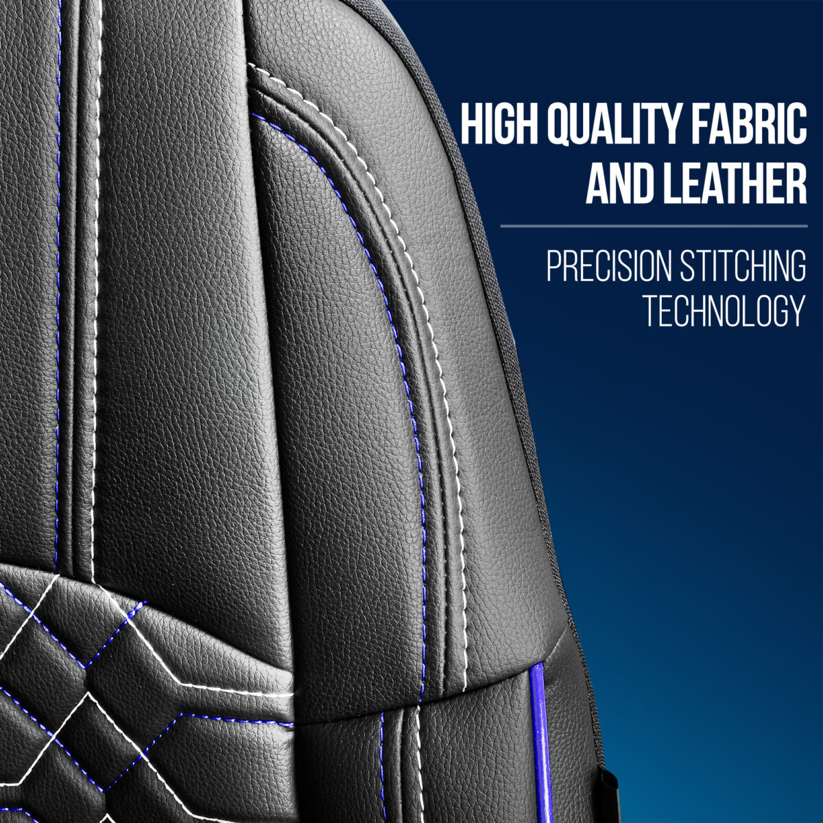 COMMERCIAL VEHICLE SEAT COVER –  BLACK/BLUE –  1+2 SEAT – FULL LEATHER – BOXER, DUCATO, JUMPER –  PANDASEATCOVER - Image 4