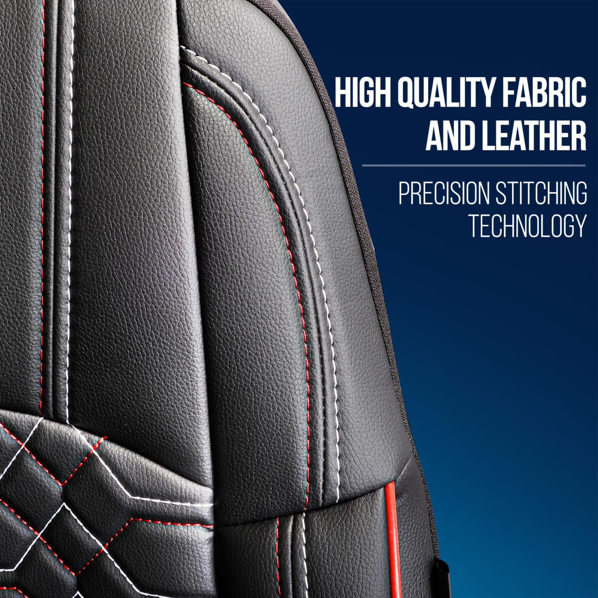 COMMERCIAL VEHICLE SEAT COVER –  BLACK/RED –  1+2 SEAT – FULL LEATHER – BOXER, DUCATO, JUMPER –  PANDASEATCOVER - Image 4